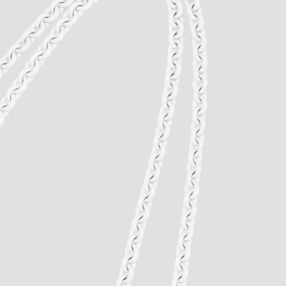 Unisex TATEOSSIAN 925 Interlocking Sterling Chain Necklace, White Lacquer, $450 - Picture 2 of 8